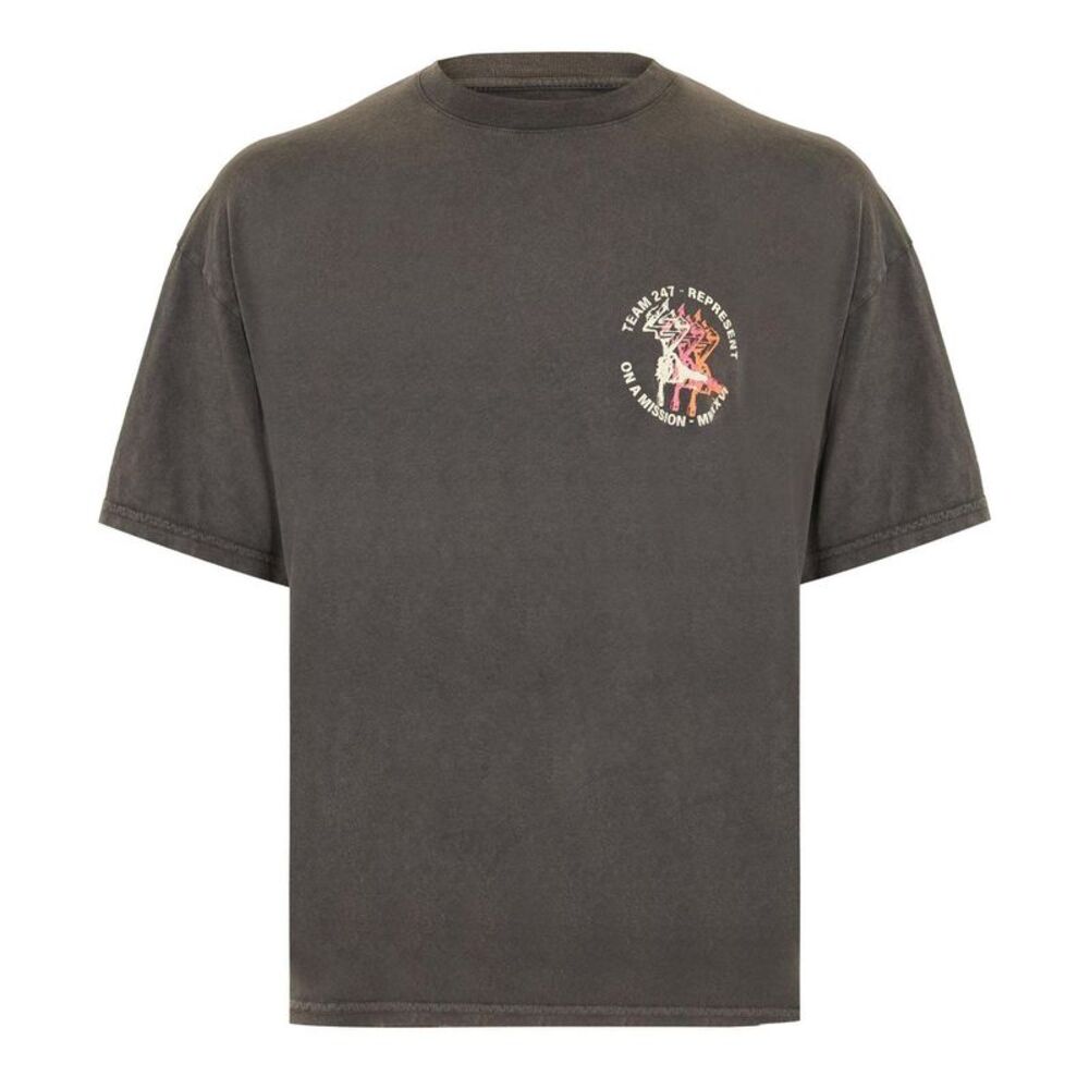 Represent Mens Team 247 On A Mission T-Shirt / Washed Black